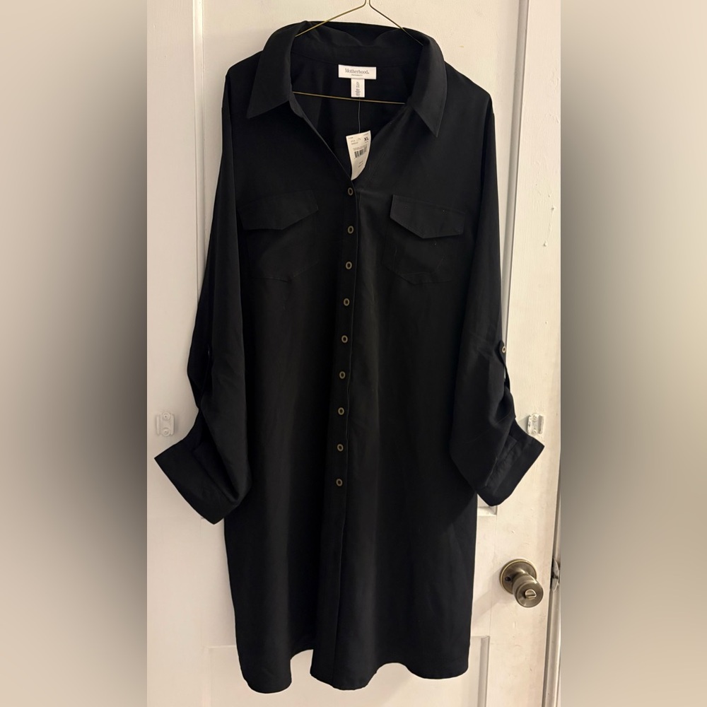 Motherhood Maternity Button Down Shirt Dress Size XL NWT